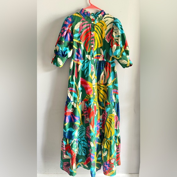 chinese dress ladies Shop for Green Monstera Corset Tiered Maxi Dress